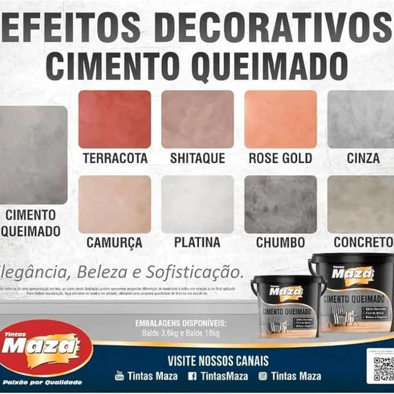 Cimento Queimado Maza - Produtos de Cadu Tintas em São José do Rio ...